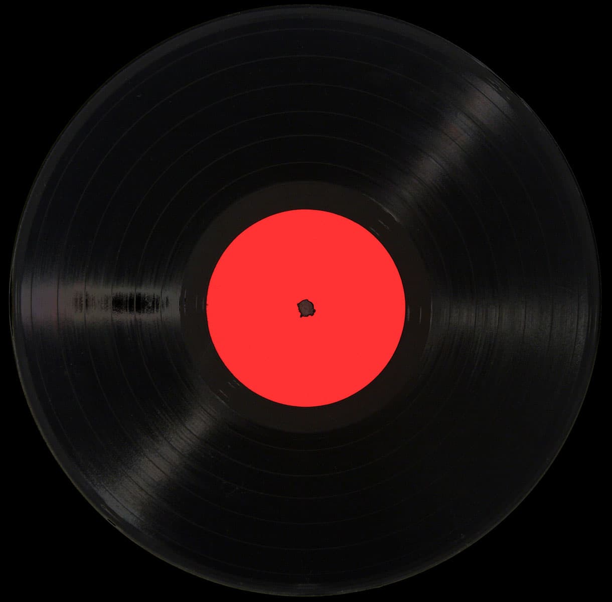 Rotating vinyl record